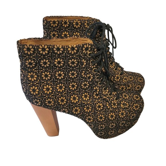 Jeffrey Campbell Lita Mac Floral Lace Ankle Boot - Picture 2 of 11